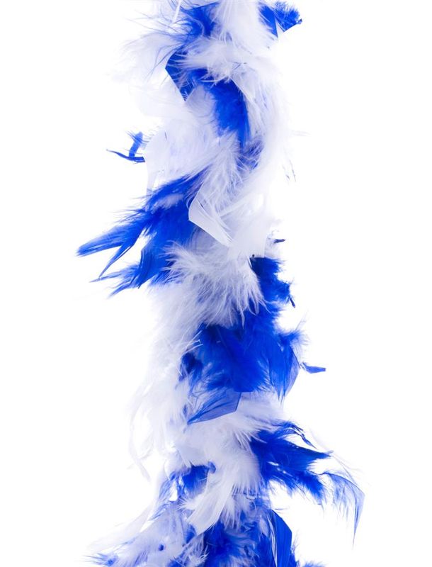 Federboa 2m Blau/Weiß 45gr