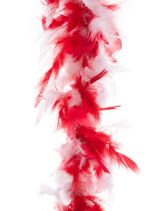 Federboa 2m Rot/Weiß 45gr