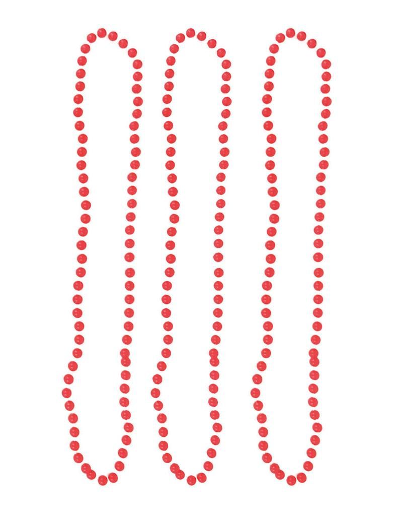 3 halskettingen fluo roze 40 cm