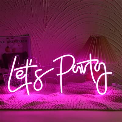 LED "Let's Party" Neon Zeichen