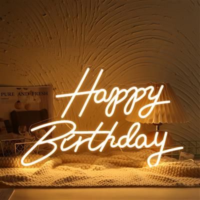 LED LED "Happy Birthday" Neon Zeichen