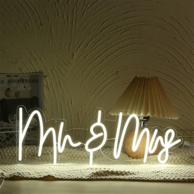 LED LED "Mr & Mrs" Neon Zeichen