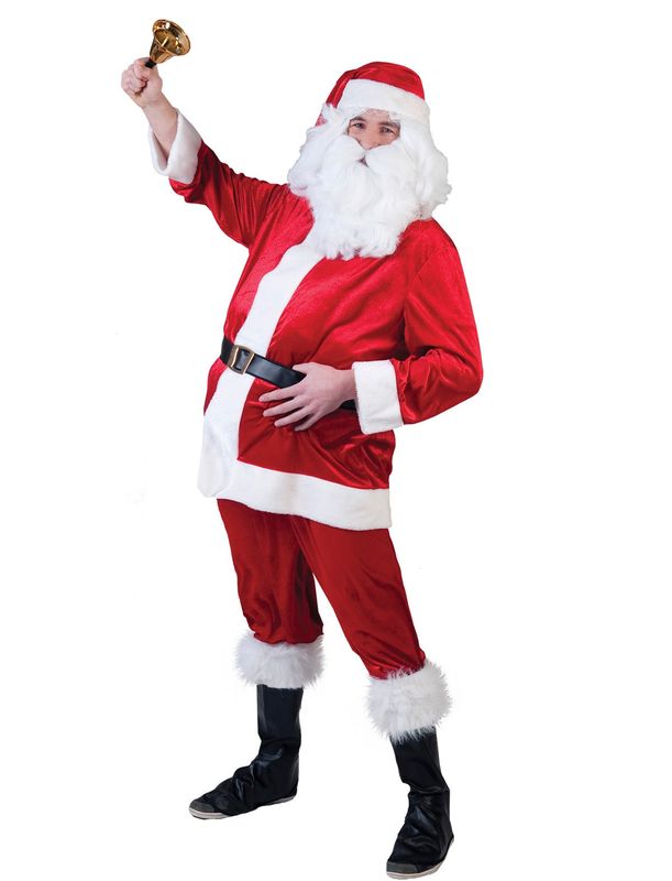 Weihnachtsmannkostüm 4-tlg Sammt