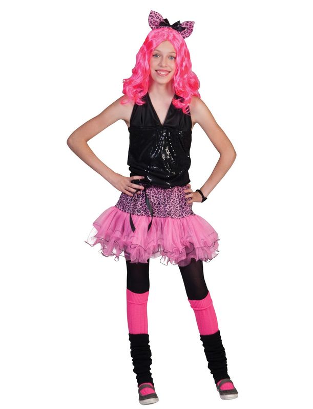 Jugendliche Leoparden Rock pink