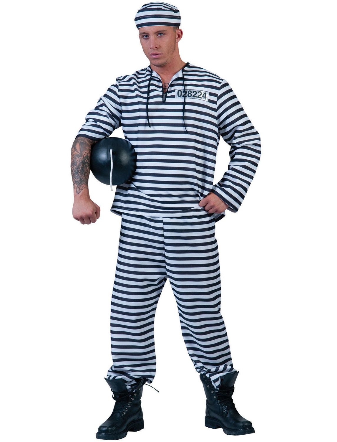 Sträfling Alcatraz 3-tlg. Männer Sträfling Alcatraz 3-tlg. Männer