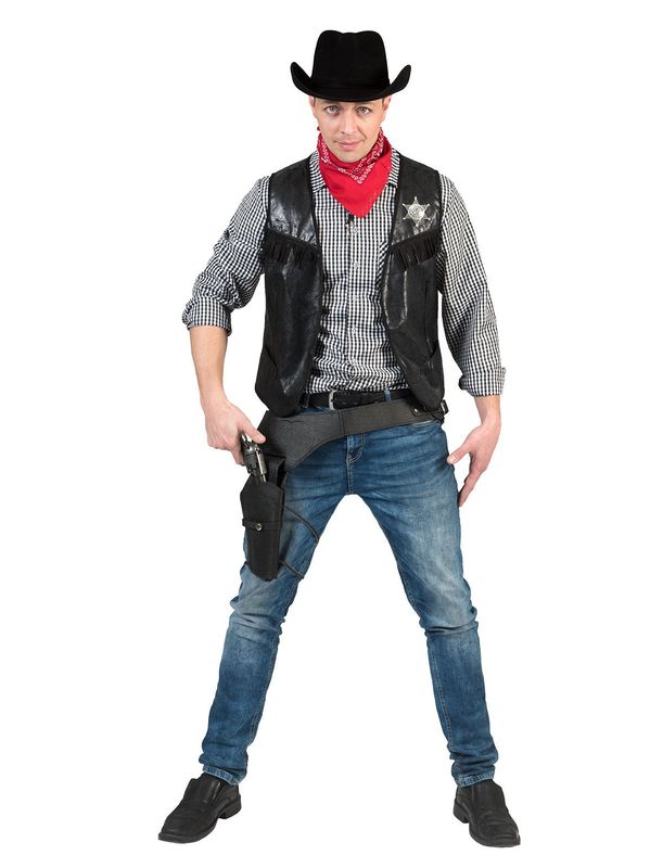 Cowboy vest zwart