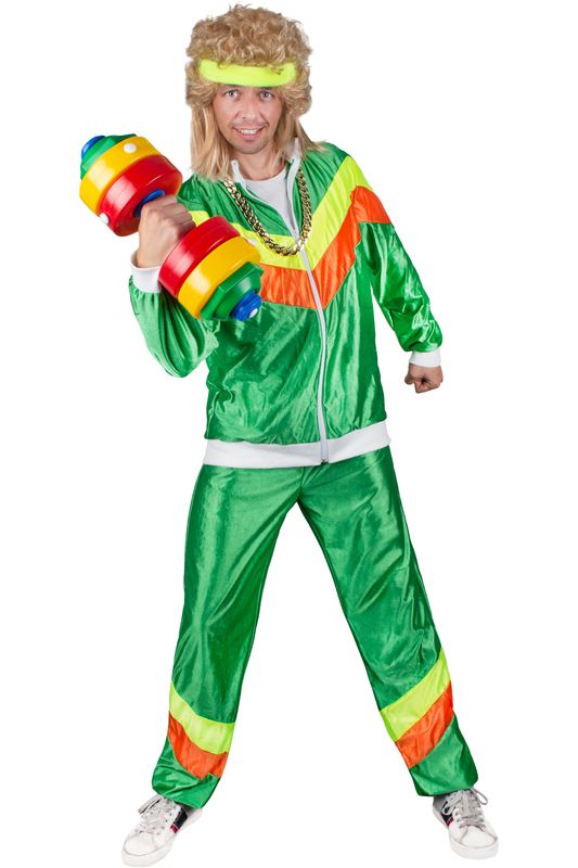 80er Jahre Herren Kostüm Trainingsanzug