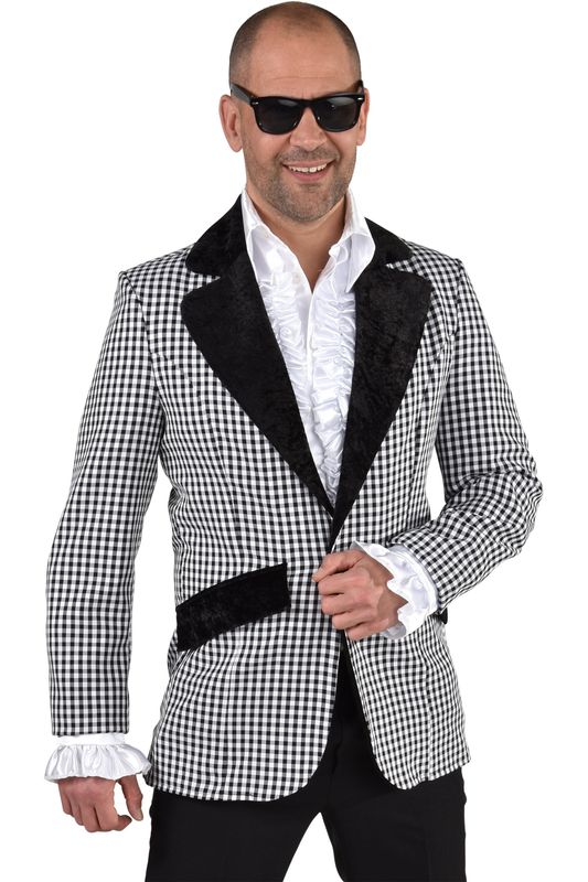 Sakko 50er Kariert Schwarz/Weiß Sakko 50er Kariert Schwarz/Weiß