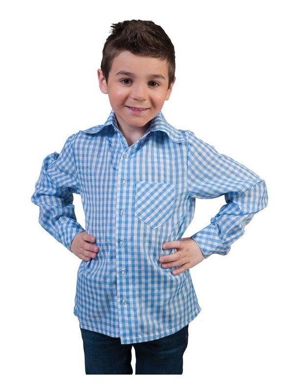 Geruit shirt blauw/wit Geruit shirt blauw/wit