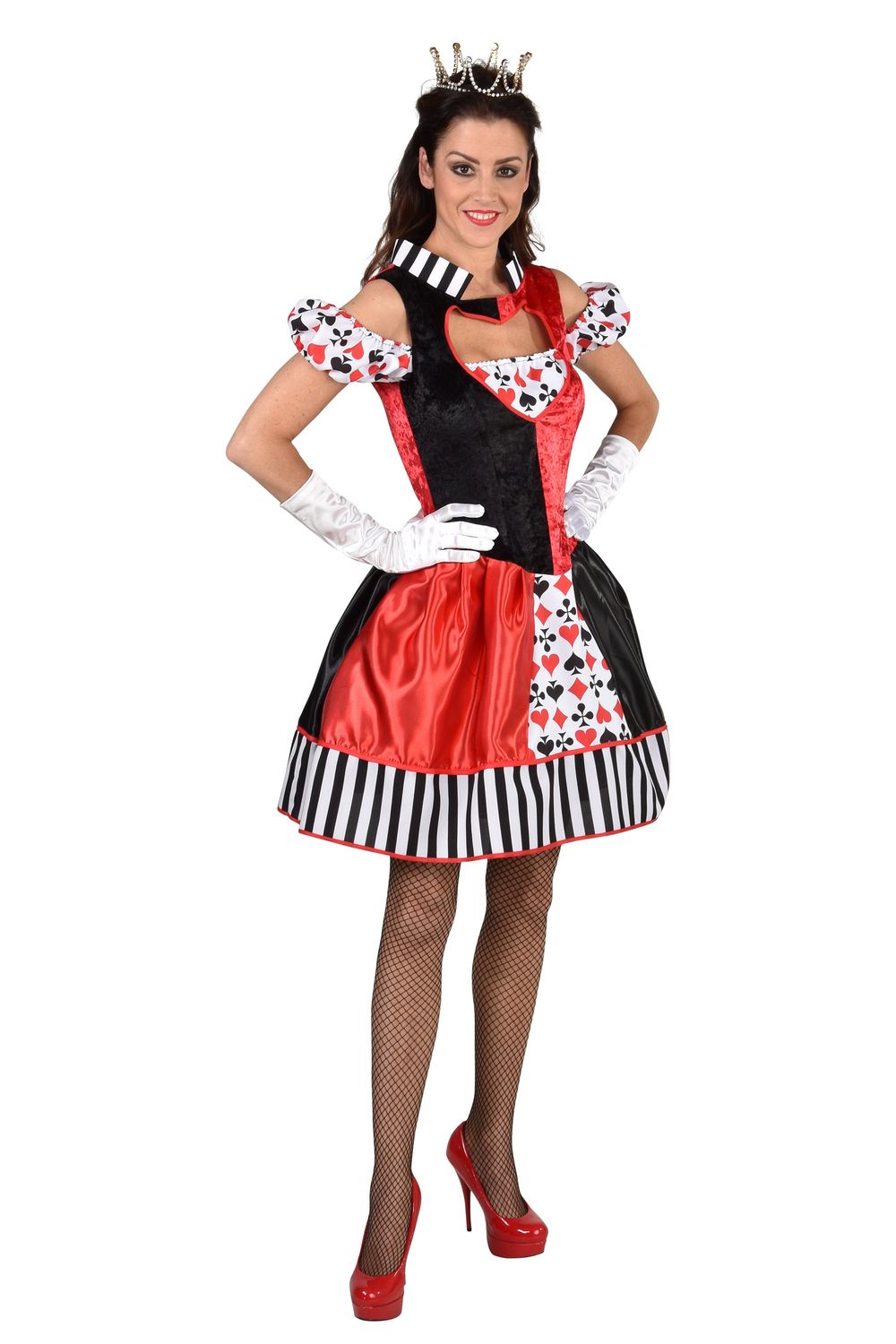 Kleid Kartenkönigin Damen Kurz Kleid Kartenkönigin Damen Kurz