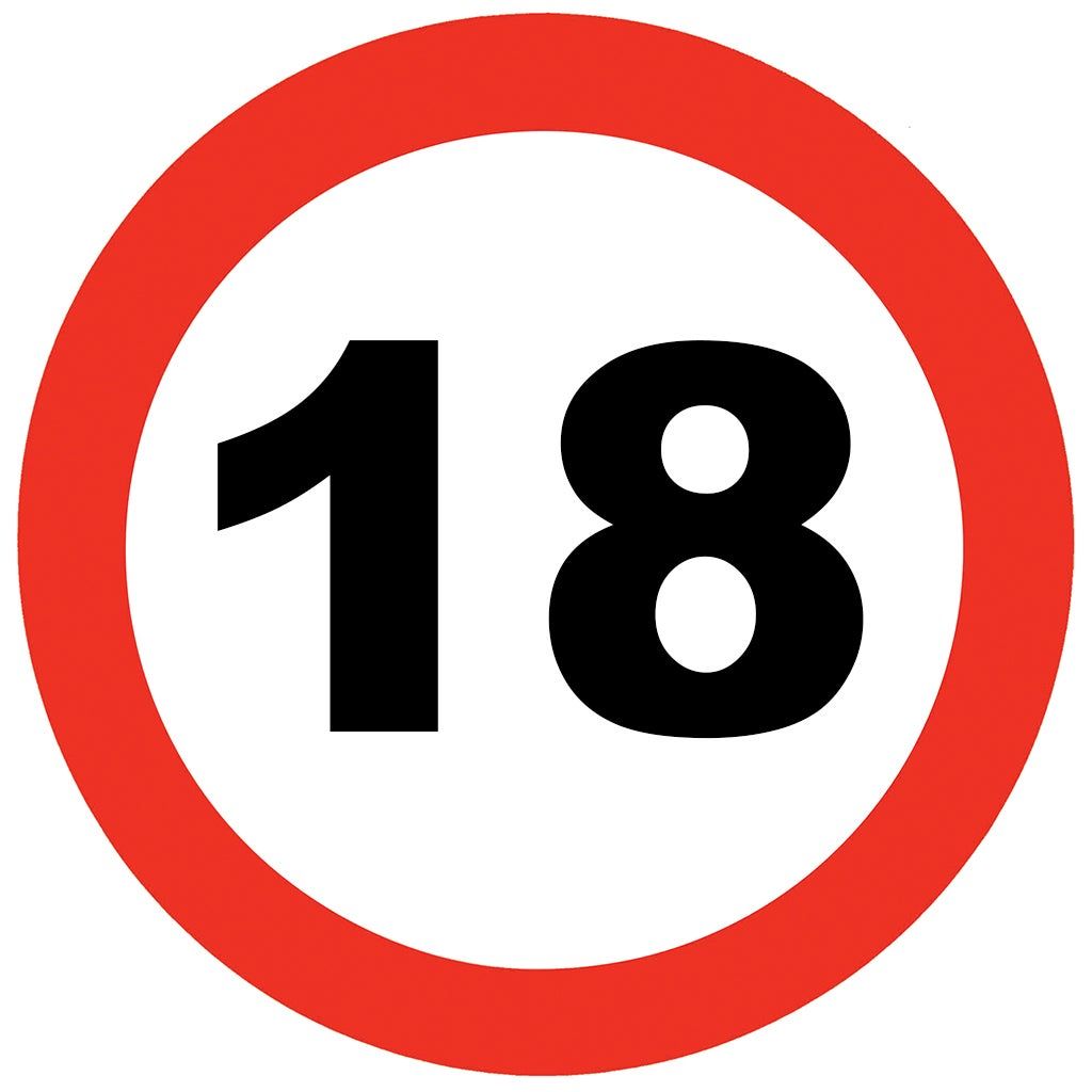 Wanddecoratie traffic 18 jaar