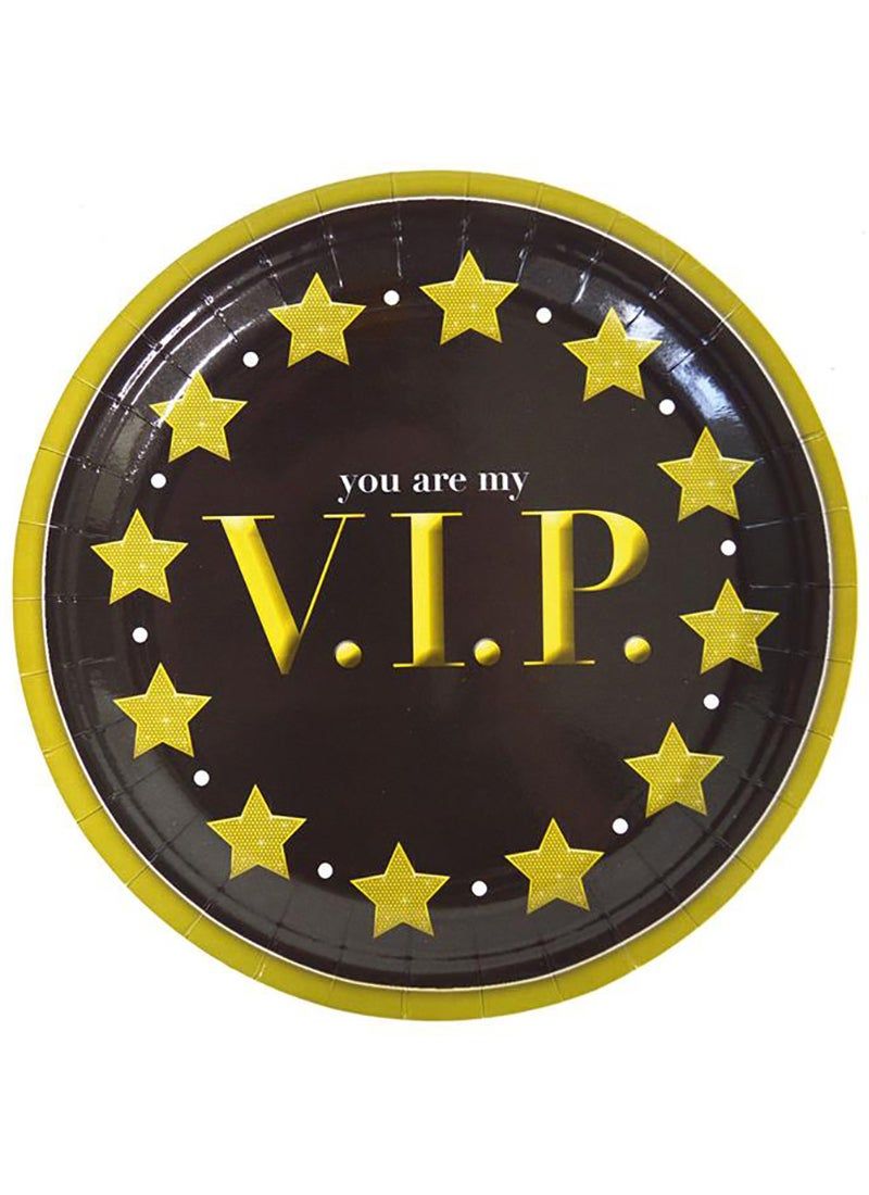 8 VIP Pappteller 23cm 8 VIP Pappteller 23cm