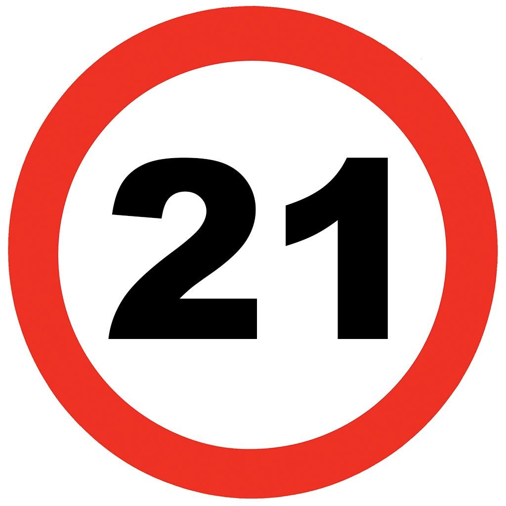Wanddecoratie traffic 21 jaar