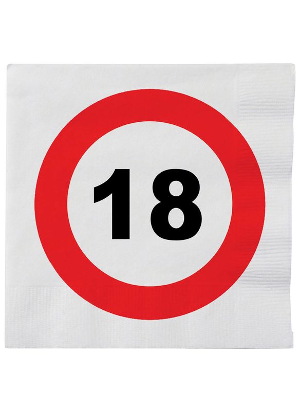 Servietten 20er-Pack 18. Geburtstag Servietten 20er-Pack 18. Geburtstag
