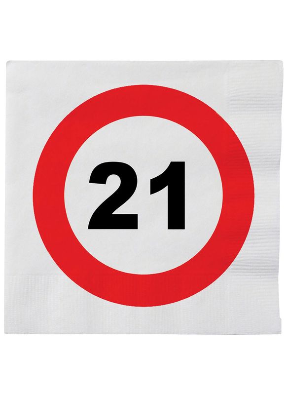 Servietten 20er-Pack 21. Geburtstag Servietten 20er-Pack 21. Geburtstag