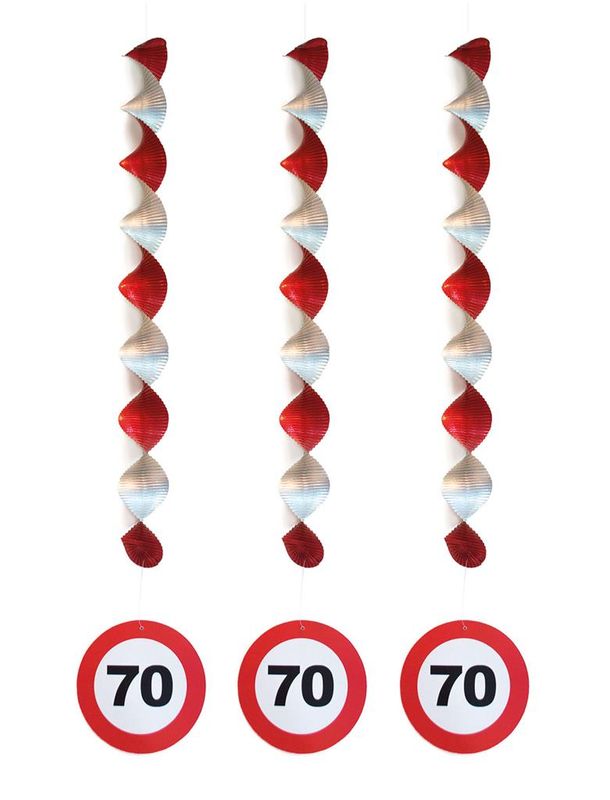 3 Spiralhänger 81cm Verkehrsschild 70 3 Spiralhänger 81cm Verkehrsschild 70