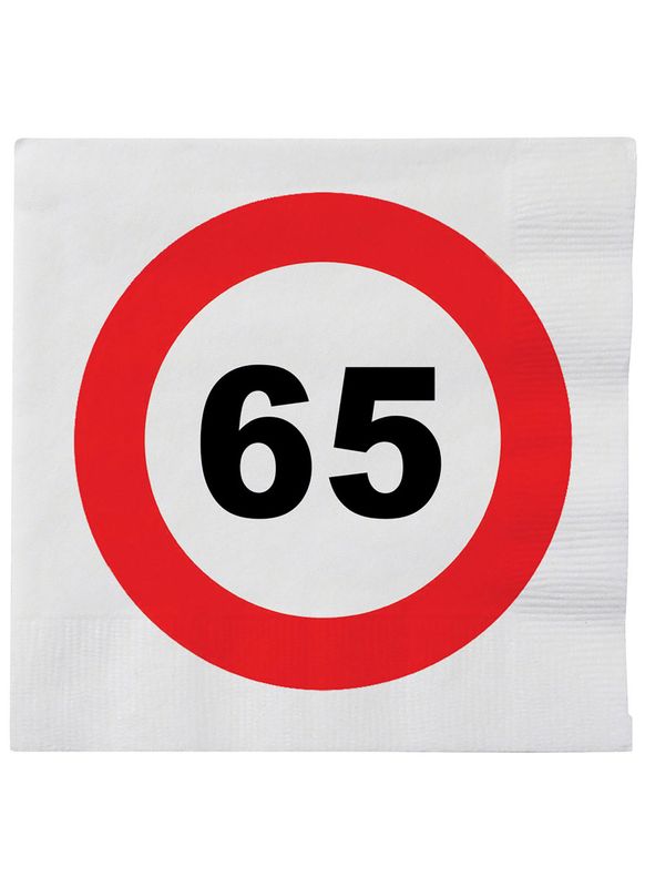 Servietten 16er-Pack 65. Geburtstag