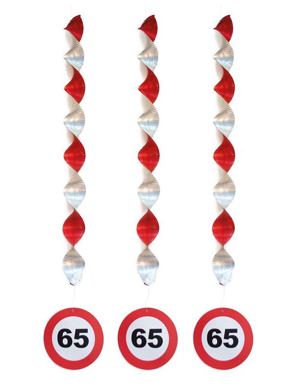 3 Spiralhänger 81cm Verkehrsschild 65 3 Spiralhänger 81cm Verkehrsschild 65