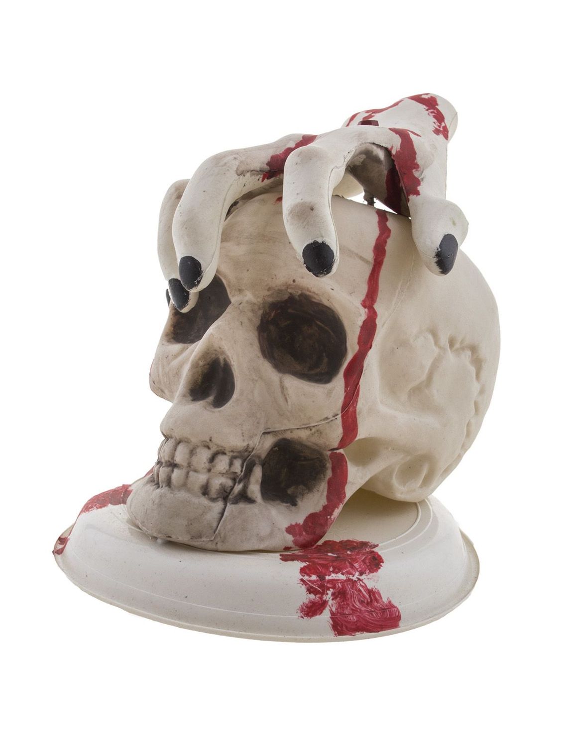 Totenkopf mit Hand und Blut