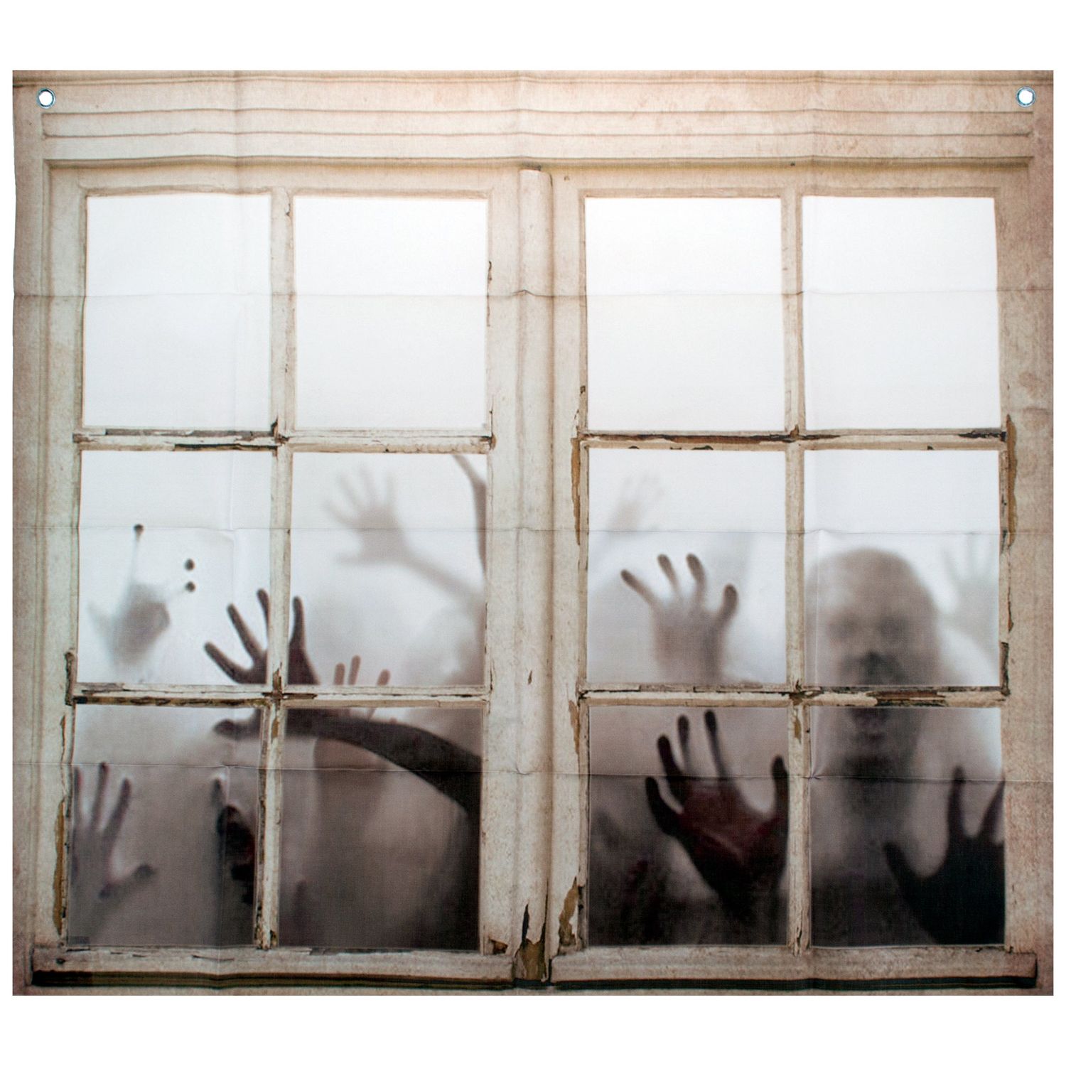 Halloween Leinwand Schauriges Fenster 90x80cm Halloween Leinwand Schauriges Fenster 90x80cm