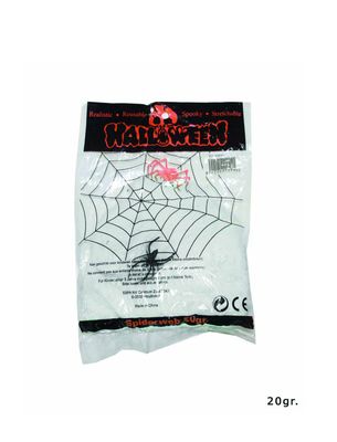 Spinnengewebe 20g weiß mit Spinne Spinnengewebe 20g weiß mit Spinne