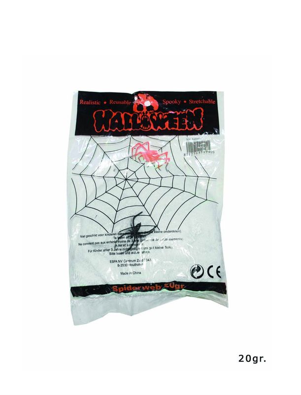 Spinnengewebe 20g weiß mit Spinne