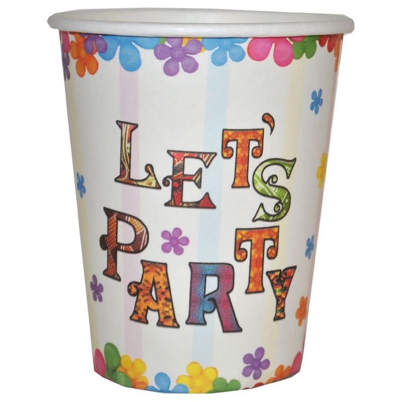 8 Pappbecher Let's Party