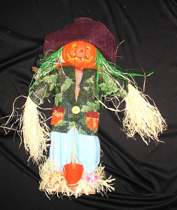 Deko-figur Kürbis Vogelscheuhe 35cm