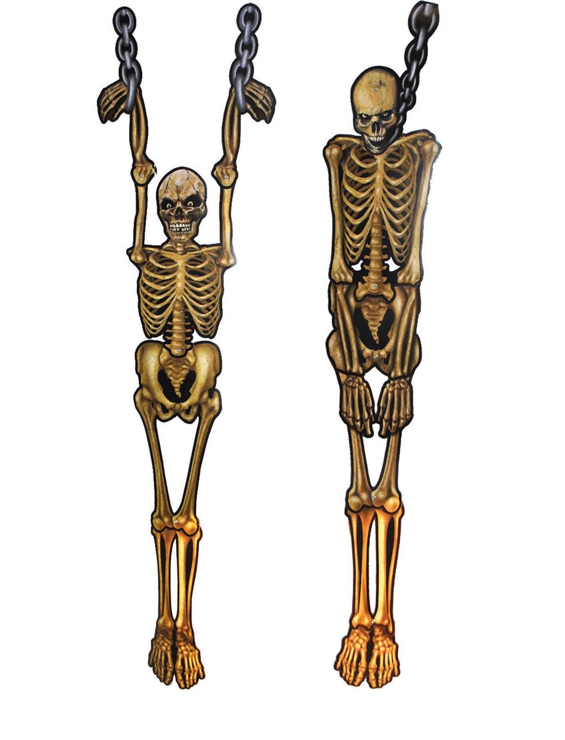 Wanddecoratie skelet 150 cm 2 ass