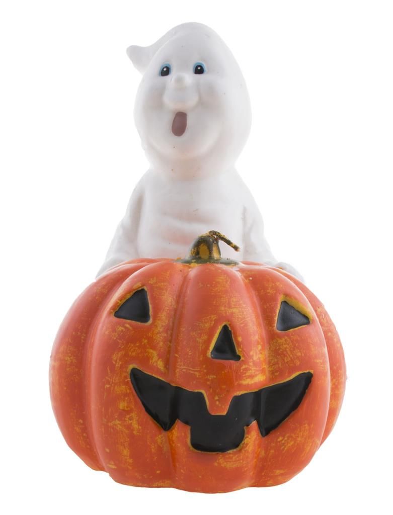 Kaars Pompoen met spook Kaars Pompoen met spook