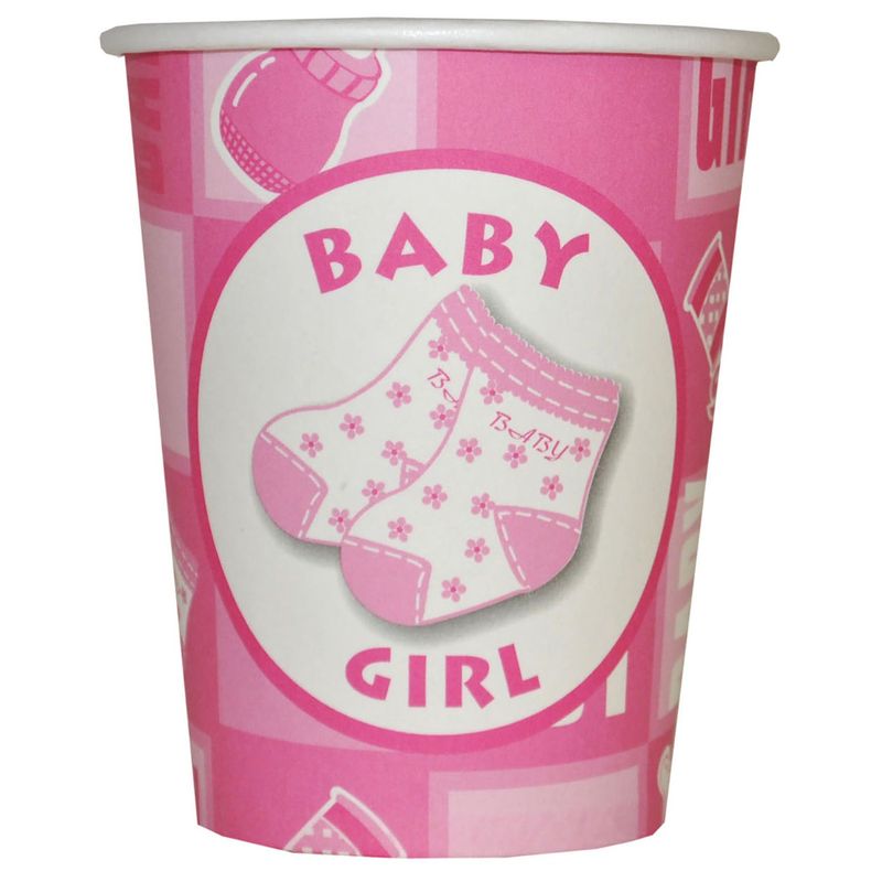 8 Pappbecher Baby Girl