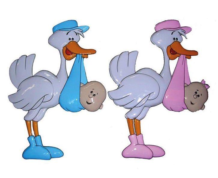 Wanddeko Storch 53cm