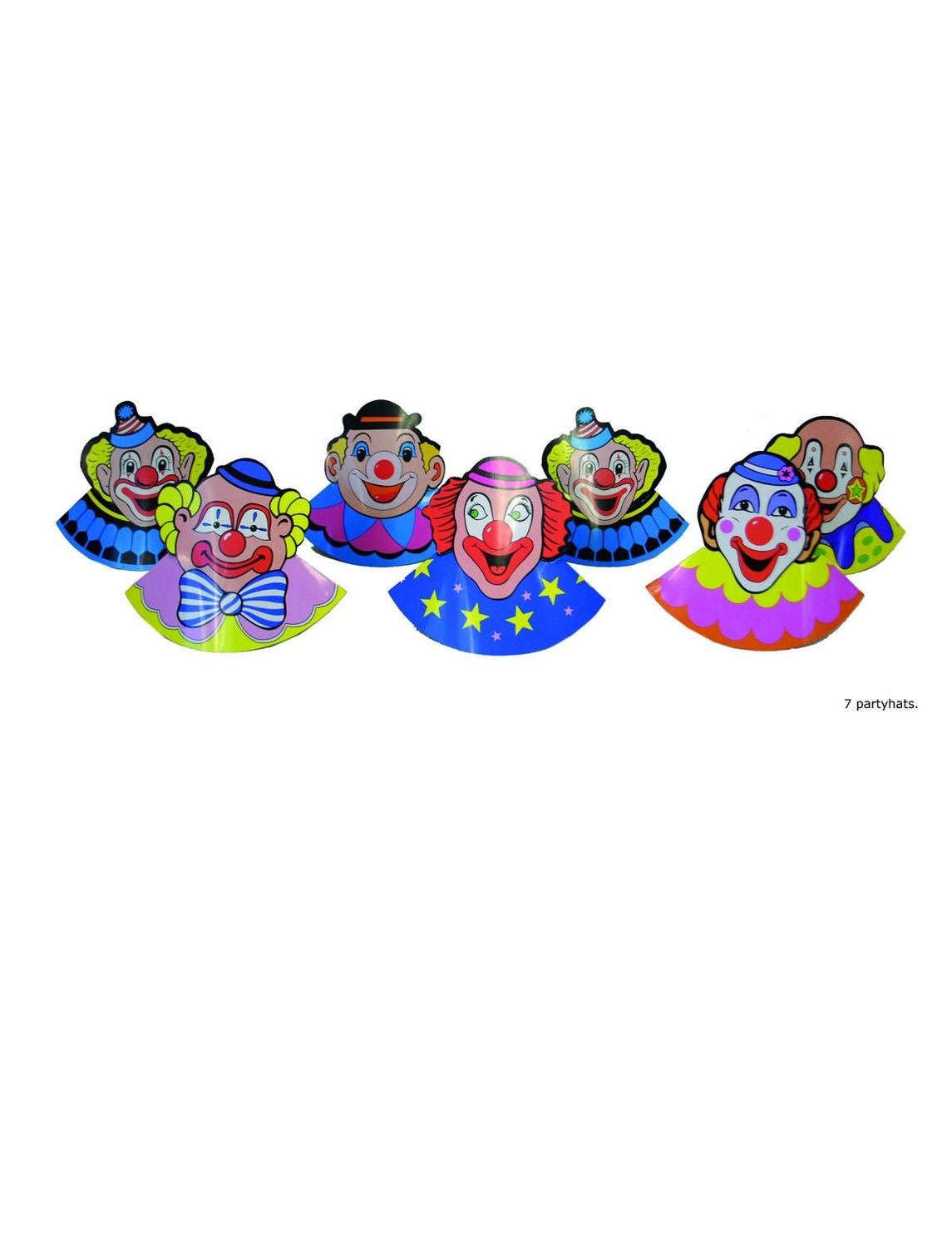 7 partyhoedjes clown