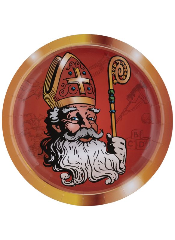 8 Pappteller Sankt Nikolaus 23cm