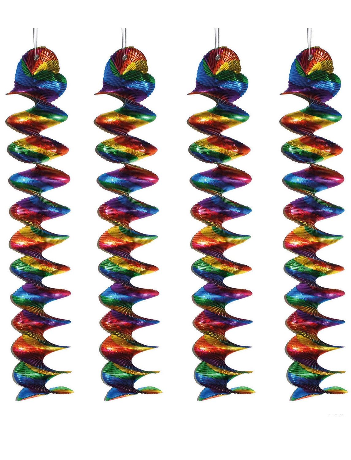 4 Regenbogen Spiralhänger 60cm 4 Regenbogen Spiralhänger 60cm