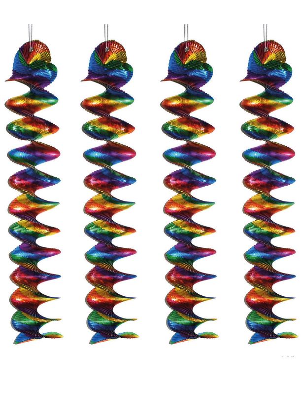 4 Regenbogen Spiralhänger 60cm 4 Regenbogen Spiralhänger 60cm