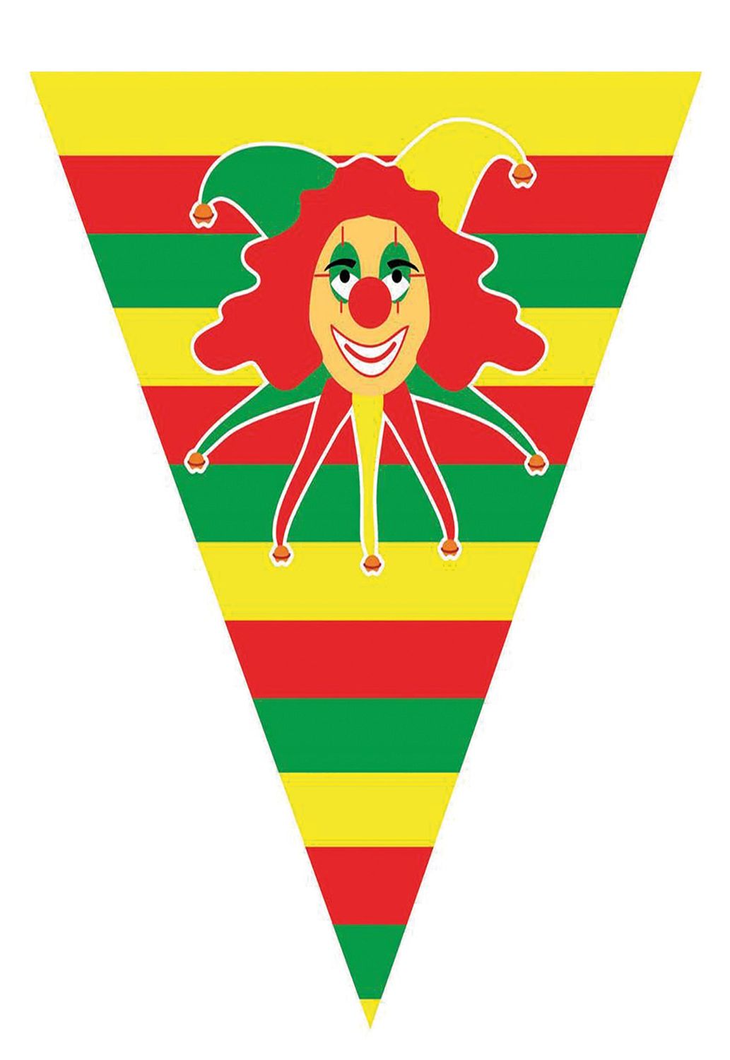 Vlaggenlijn 5m 10 vlaggen clown