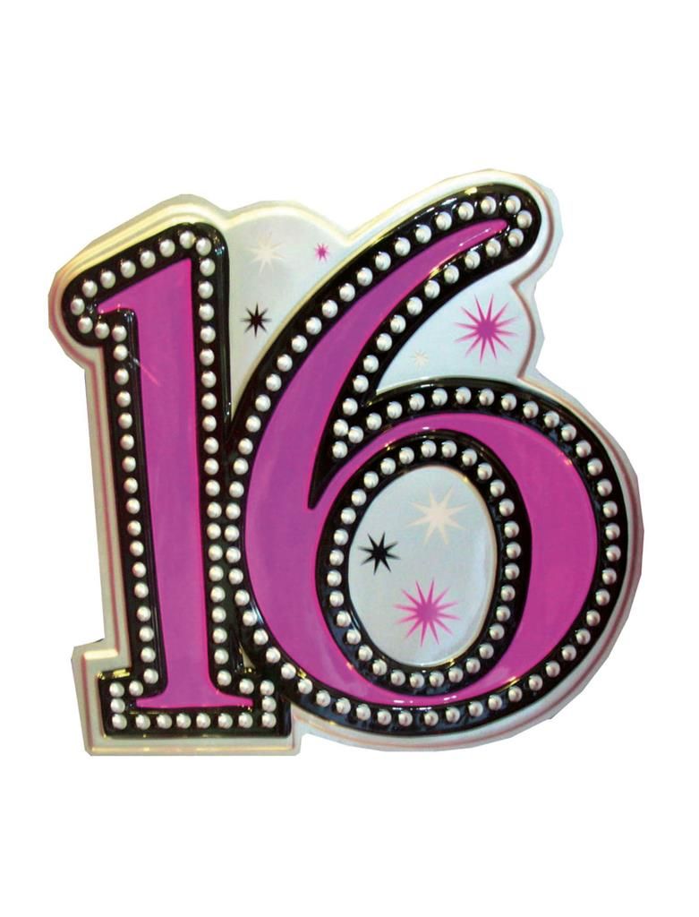 Wanddecoratie 30 cm sweet 16 Wanddecoratie 30 cm sweet 16