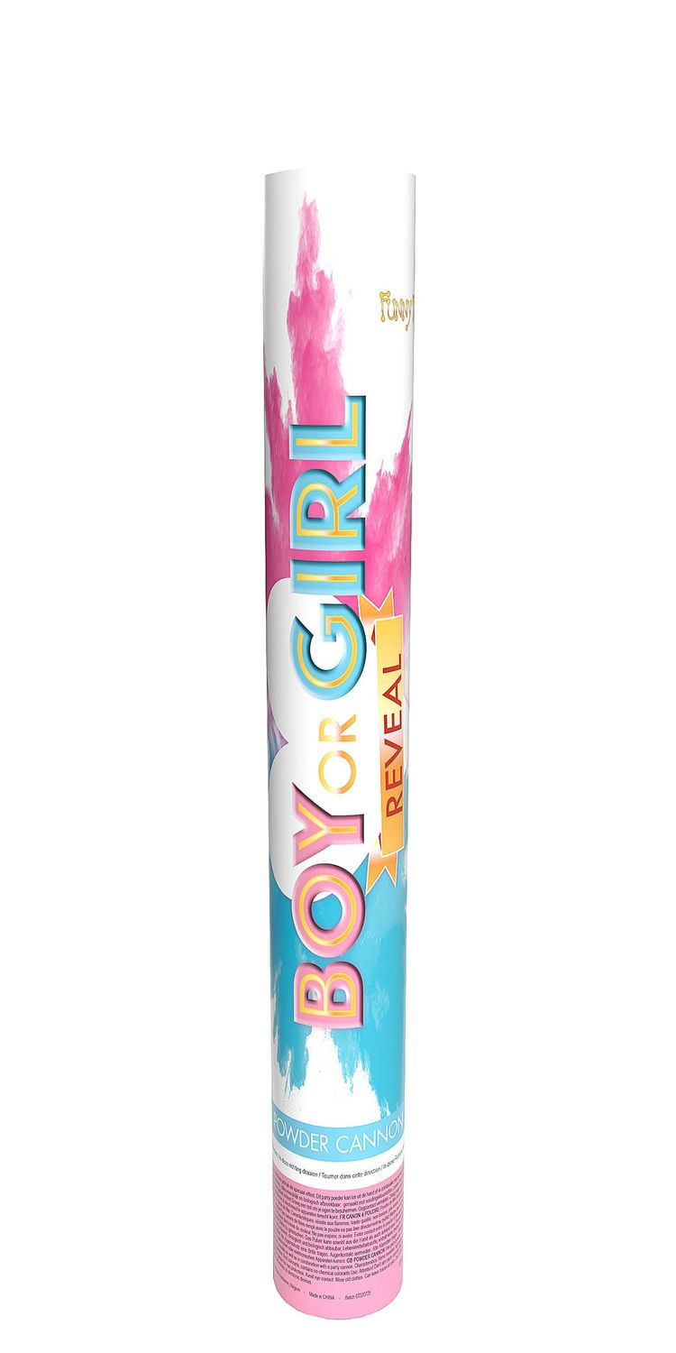 Pulverkanone Baby-Party Blau 40cm
