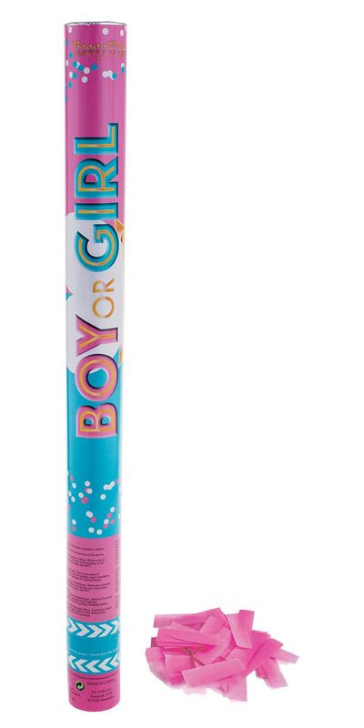 Konfettikanone Gender Reveal Rosa 60cm