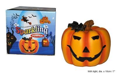 Halloween Kürbis mit Licht 18cm Halloween Kürbis mit Licht 18cm
