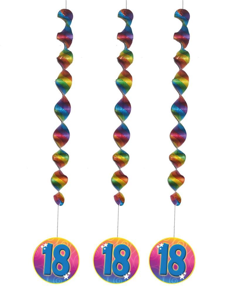 3 Spiralhänger 18 Bunt 81cm