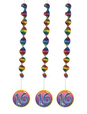 3 Spiralhänger 16 Bunt 81cm 3 Spiralhänger 16 Bunt 81cm