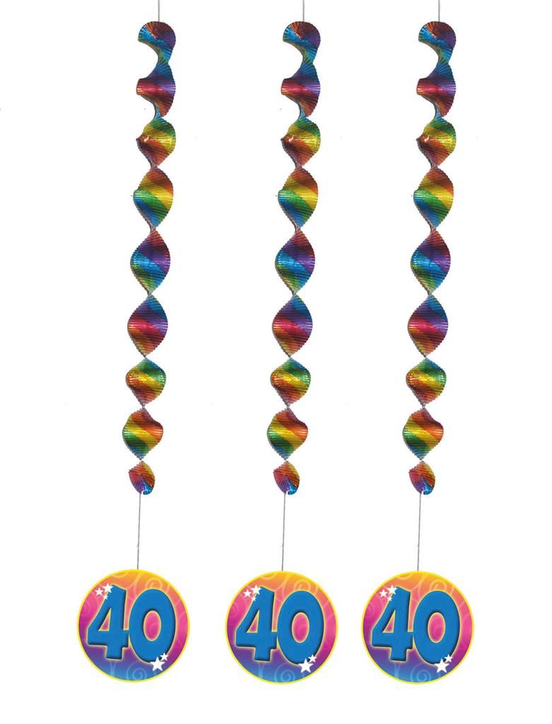 3 Spiralhänger 40 Bunt 81cm