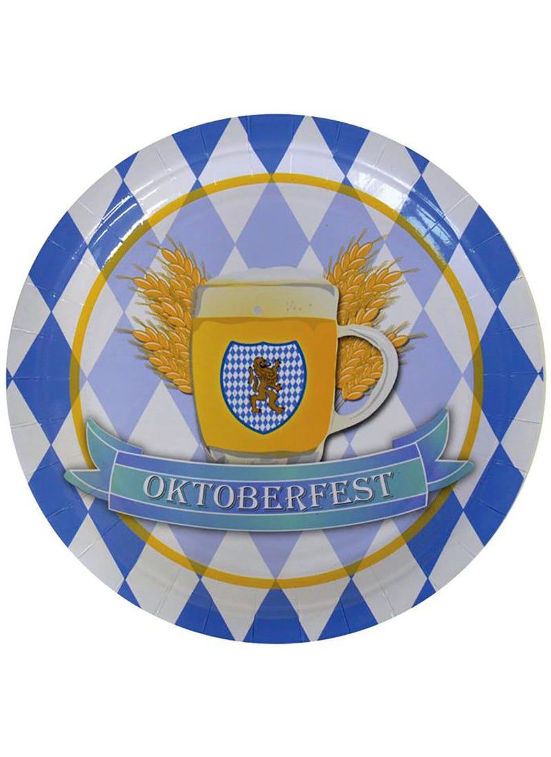 8 Pappteller Oktoberfest 23cm 8 Pappteller Oktoberfest 23cm