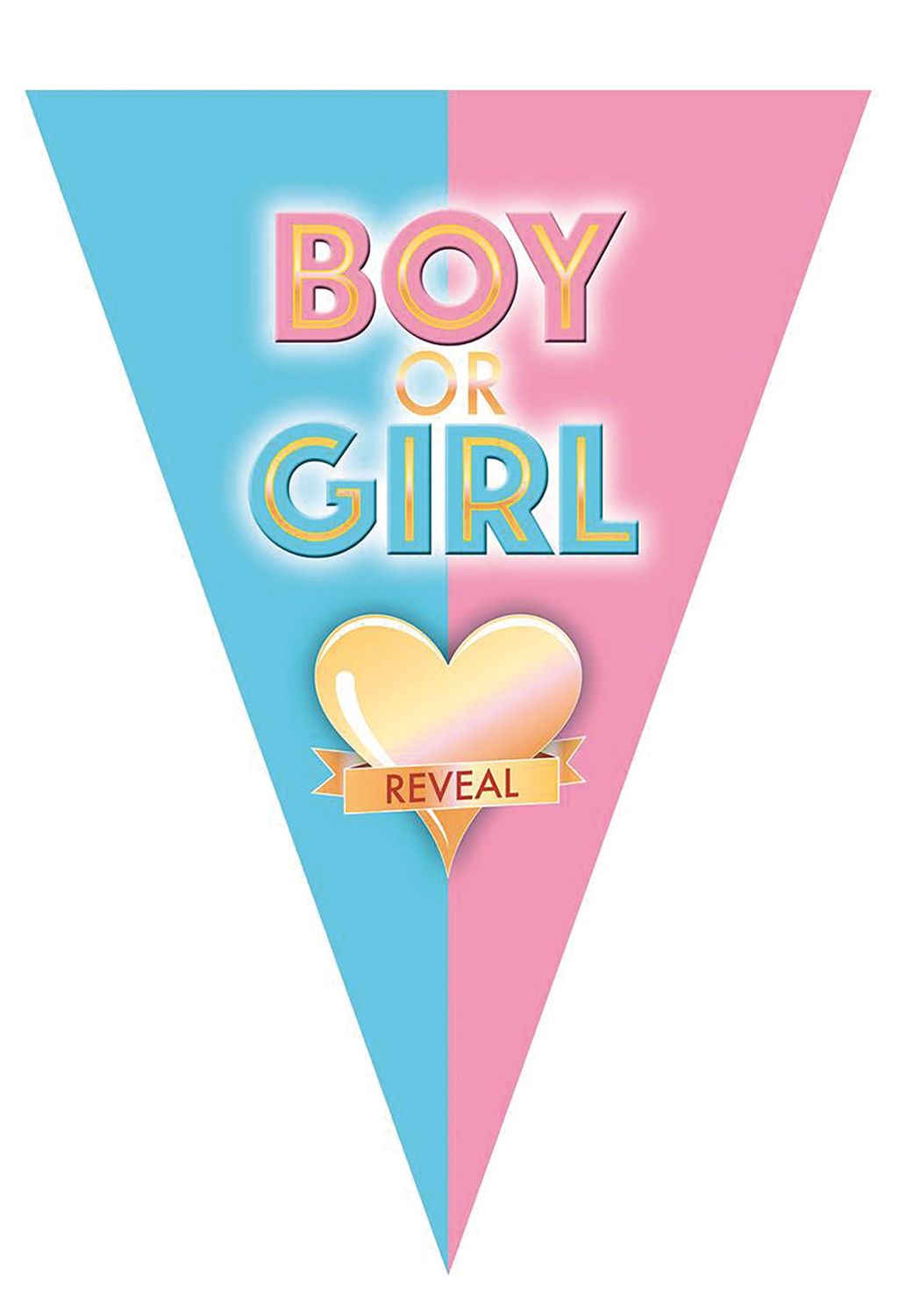 Vlaggenlijn 5m 10 vlaggen Boy or Girl reveal