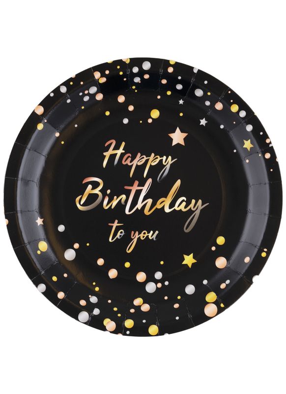 8 Happy Birthday Pappteller 23cm