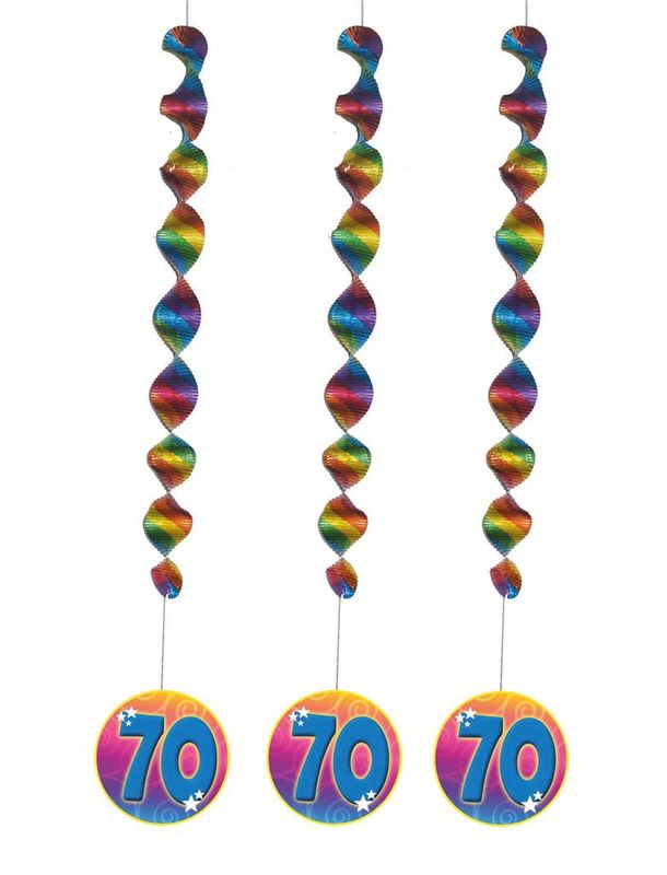 3 Spiralhänger 70 Bunt 81cm 3 Spiralhänger 70 Bunt 81cm