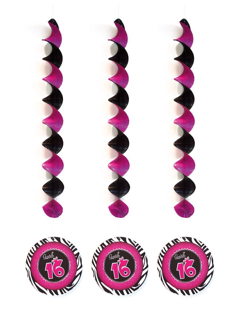 3 Spiralhänger 81cm 3 Spiralhänger 81cm "Sweet 16"
