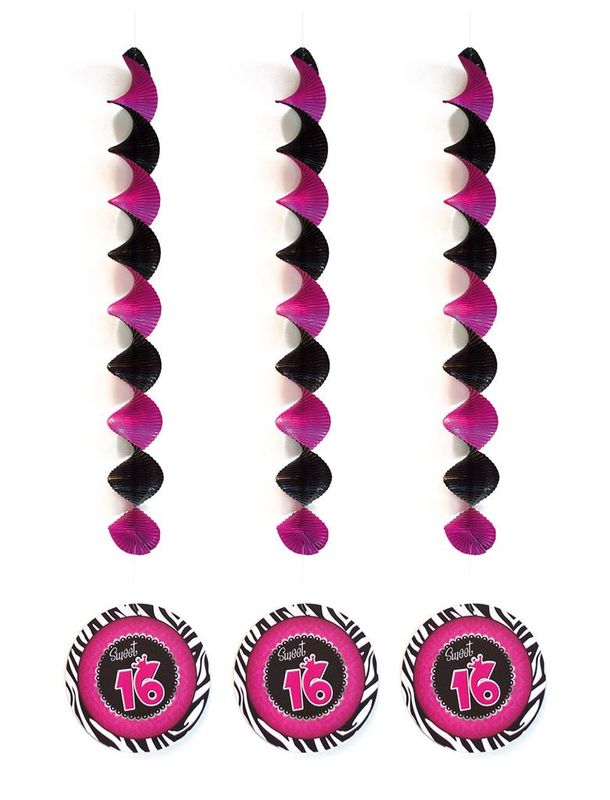 3 Spiralhänger 81cm 3 Spiralhänger 81cm "Sweet 16"